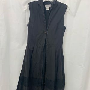 Black button up dress